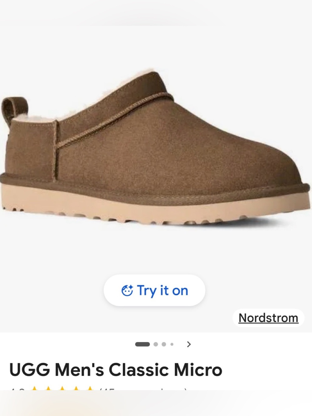 UGG Men's Classic  ultra mini Slip-On boots in Hickory brown size 13 NEW